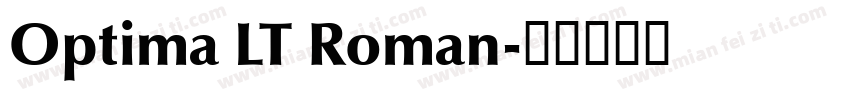Optima LT Roman字体转换
